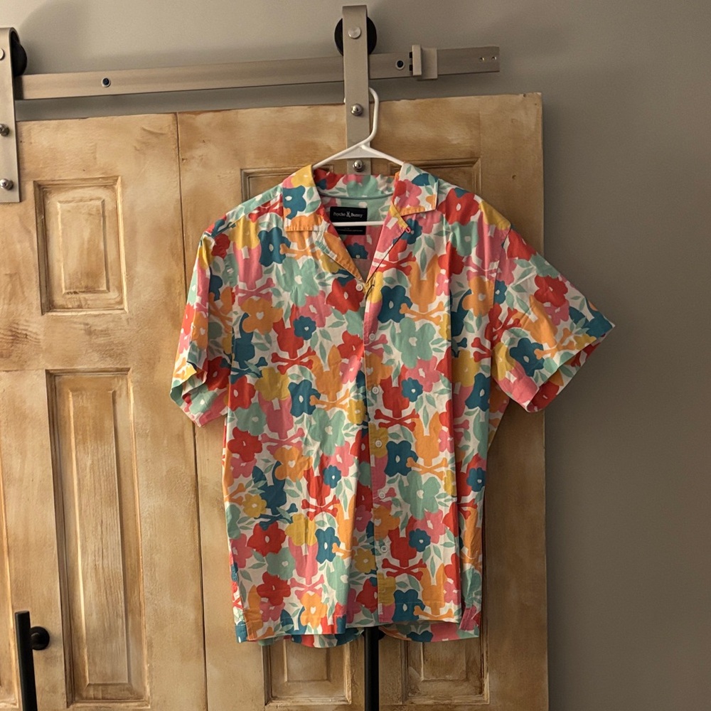 Psycho Bunny Multicolor Floral Button Down Shirt